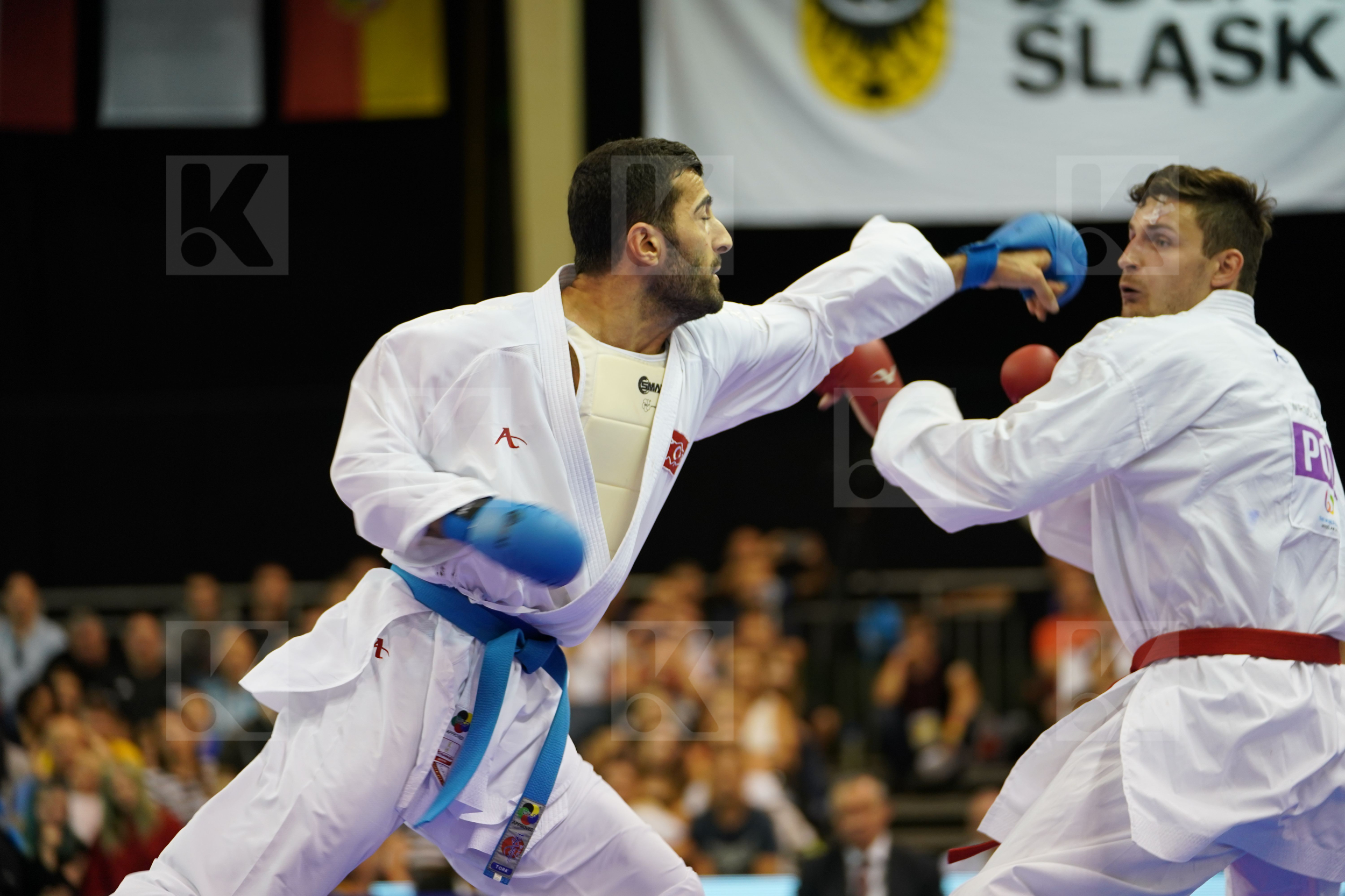 Aktas Ugur bronze match Male Kumite -84kg Poland Turkey Warda Kamil
